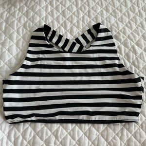 Albion Fit Hang Ten Game Changer Swim Crop Top L